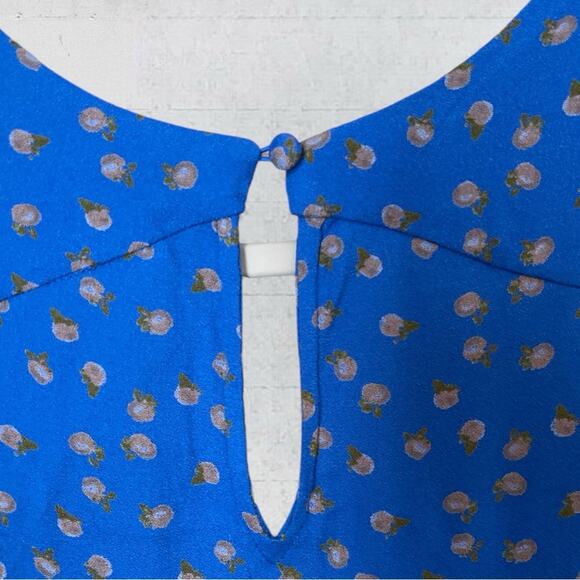 NWT Free People Mia Jumpsuit Blue Floral Size 0 - Picture 9 of 13